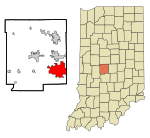 Hendricks County Indiana Incorporated and Unincorporated areas Plainfield Highlighted